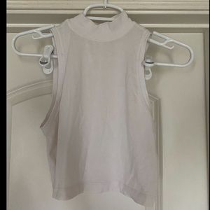 Lululemon Mock Neck tank, white, size 6